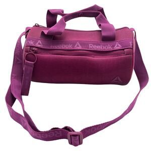 Reebok Victoria Mini Duffel Bag Heather Purple Strap Travel Lunch Gym Kids
